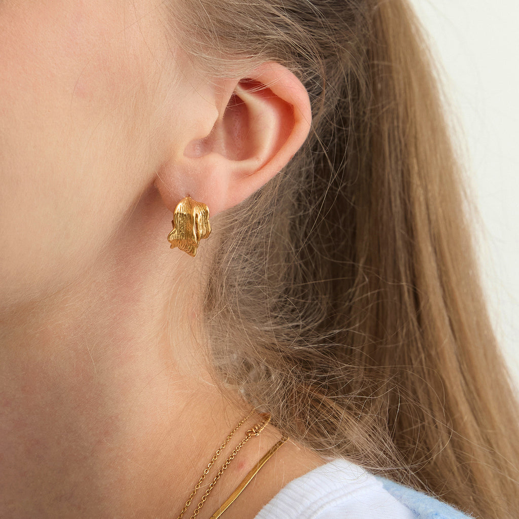 Gold C-Shape Earrings — Clean & Contemporary