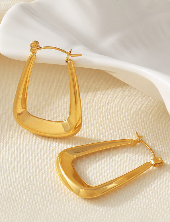 U-Shaped Gold Earrings — Sleek & Stylish