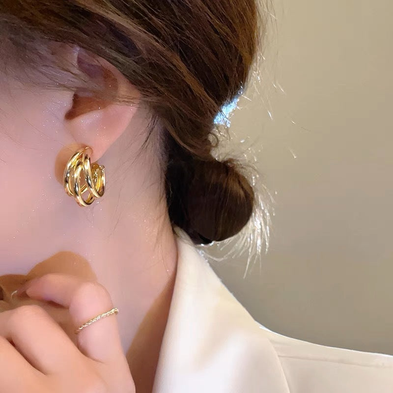 Golden Circle Earrings — Timeless Minimal