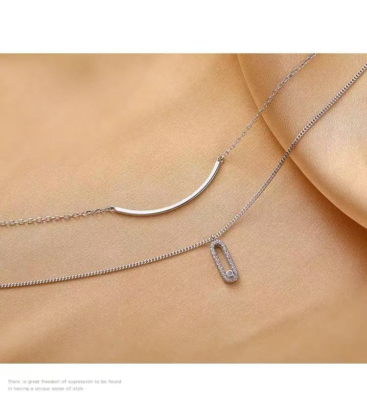 Double-Layered 925 Silver-Plated necklace