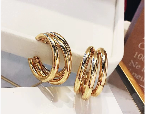 Golden Circle Earrings — Timeless Minimal