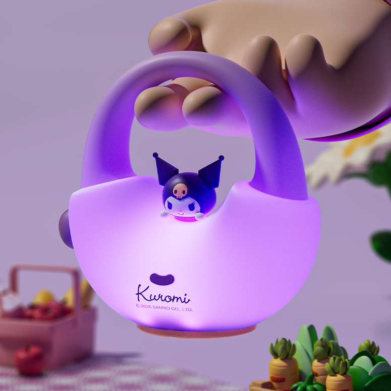 Kuromi Handbag Night Light — Cute Kids Room Decor