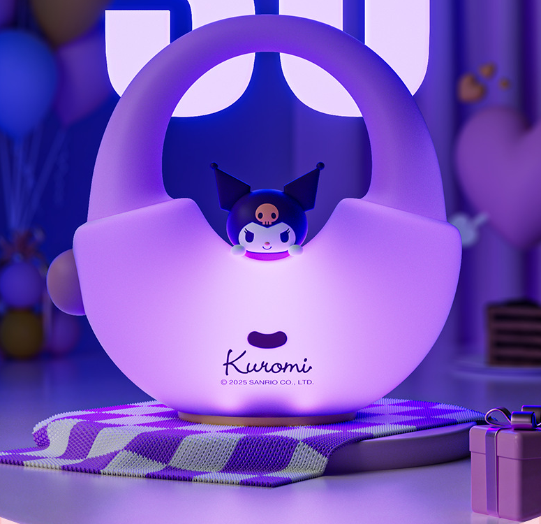 Kuromi Handbag Night Light — Cute Kids Room Decor
