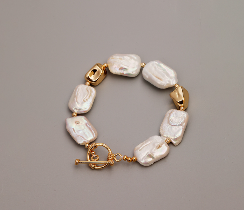 New Design Boutique Stone Pearl Bracelet — Elegant Pearl Accent