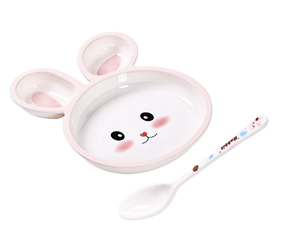 Hill Bunny Melamine Four-Piece Set — Cute Kids Gift