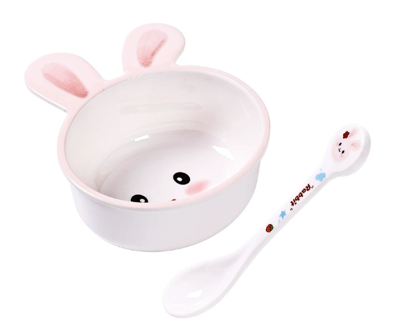 Hill Bunny Melamine Four-Piece Set — Cute Kids Gift
