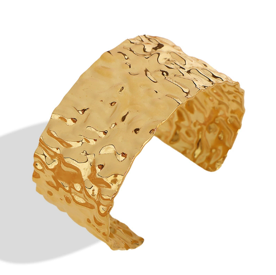 Gold Adjustable Open Bracelet — Sleek & Comfortable